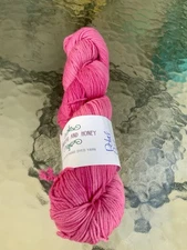 Cornbread & Honey Hand Dyed Yarn Hank PETAL PINK 246 Yards