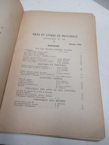REVUE "ARTS & LIVRES DE PROVENCE" 1956 Illustré SUARES GERMAIN NOUVEAU MARSEILLE - Picture 4 of 8