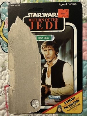 RARE Vintage Kenner Star Wars Han Solo 65 Back Card Emperor Offer Alternate pic