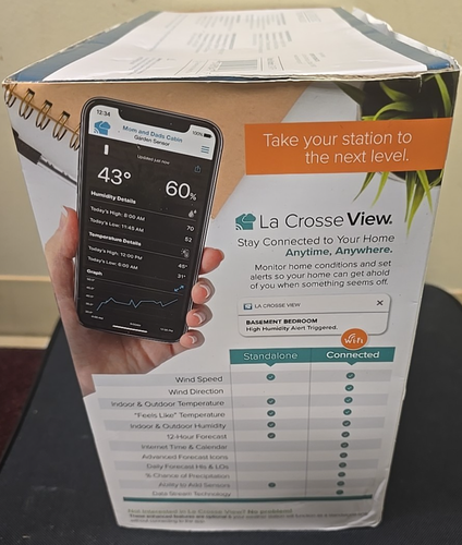 LA Crosse Technology Wireless Remote Monitoring Wind Station V21-WTH New OpenBox - Picture 4 of 11