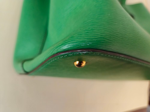 Lauren Ralph Lauren Work Tote Handbag Kelly Green Leather - Bild 16 von 24