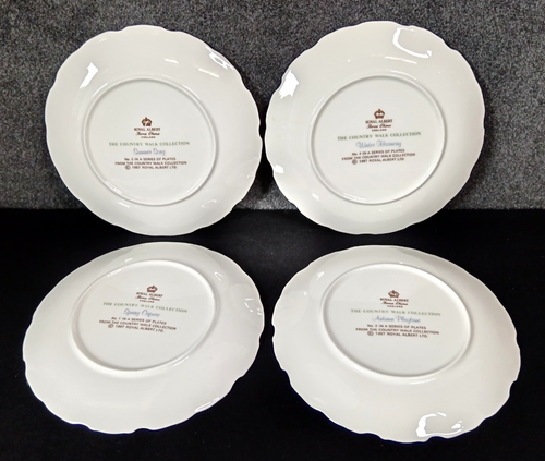 Set of 4 Royal Albert Country Walk Collection Plates 1987 - Picture 10 of 10