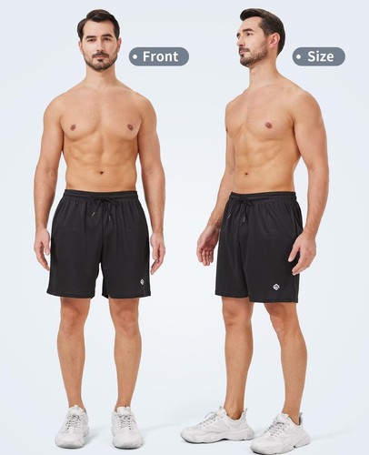 5 Pack Gym Shorts Men 5 Inch Quick Dry Mesh Shorts Men Lightweight Training A... - Picture 2 of 6