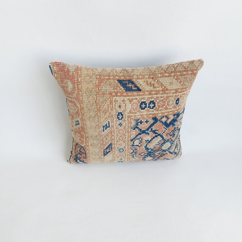 Funda de almohada alfombra antigua, 16x16 pulgadas, almohada decorativa hecha a mano - Imagen 2 de 9