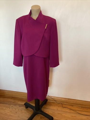 Tahari Arthur S. Levine Kleid & Sakko Gr. 16 himbeer dunkelrosa Anzug - Bild 13 von 24