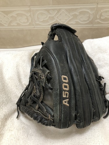 Wilson A500 Jungen schwarz komplett defekt 11,5" Baseballhandschuh Rechtshandwurf - Bild 12 von 18