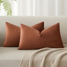 12x20 Throw Pillow Covers Set of 2 20" x 12" Pack of 2 Mocha Mousse