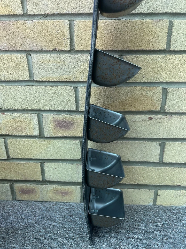 5X Vintage Grain Buckets On A Belt From An Old Malt Factory - Image 3 of 4