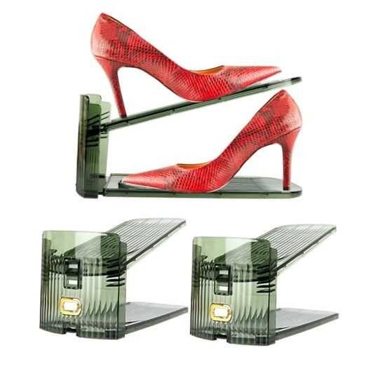 Boutique Style Shoe Slot Organizer Stacker for Pair Display