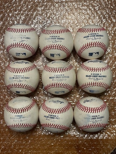 2 Balles De Baseball Officielles Rawlings MLB - Rob Manfred Jr - 9 Pouces - Occasion