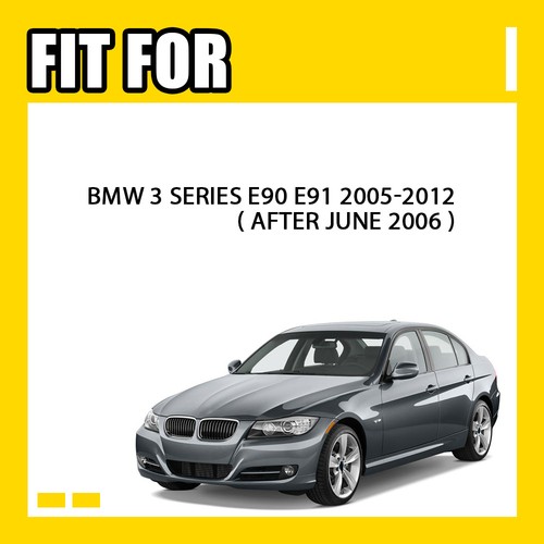 Gloss Black Headlight Eyelid Eyebrow Trim Fit For 2005-2012 BMW 3 Series E90 E91 - Picture 2 of 15