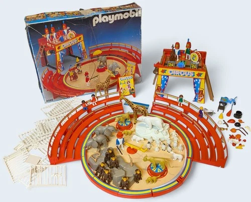 Vintage Playmobil Circus 3553 Playset with People Animals & Accessories
