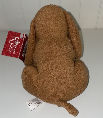Russ Luv Pets Bailey Brown Puppy Dog Plush Beanbag - Picture 3 of 5