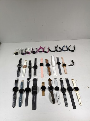 Lot of 30 Smartwatches - Untested, No Chargers, Mixed Brands