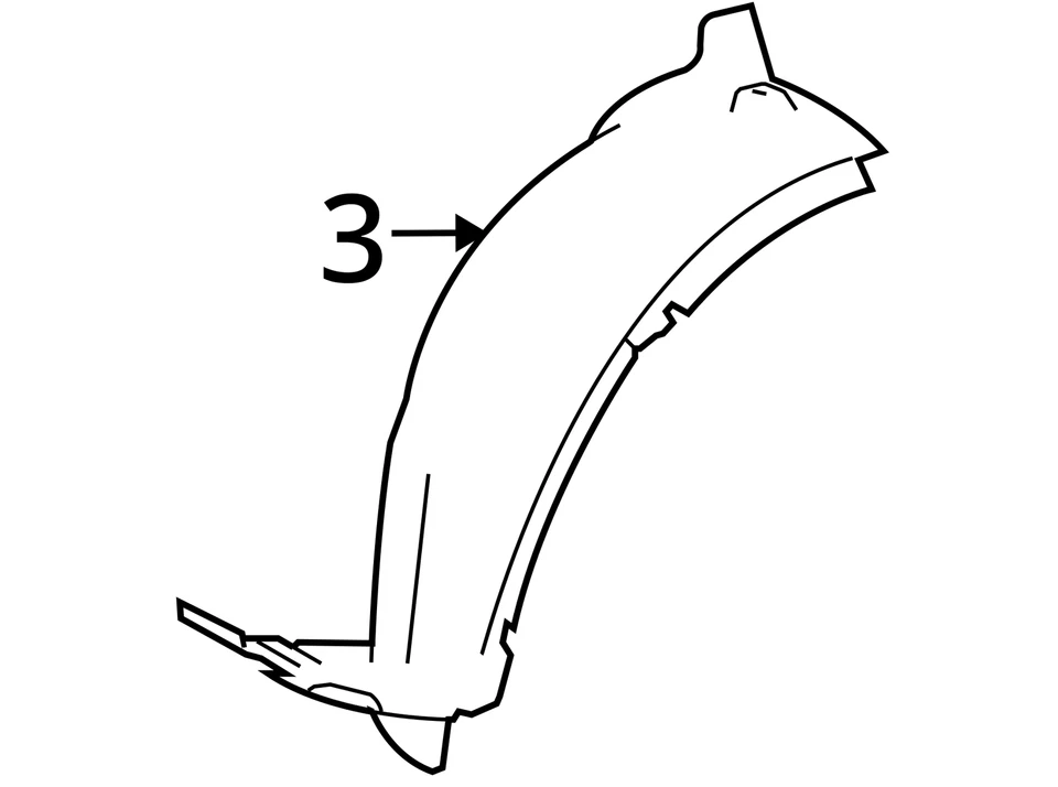 Mercedes-Benz ML450 2010 2011 protector contra salpicaduras delantero izquierdo guardabarros forro OEM Foto 4 de 4