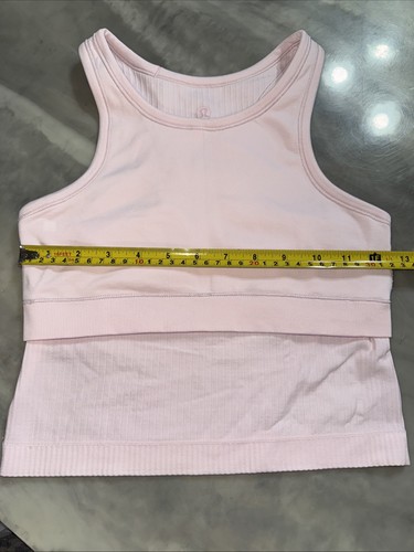 Lululemon Ebb To Street Racerback Crop Tank Top Gr. 4 Strawberry Milkshake Pink - Bild 3 von 6
