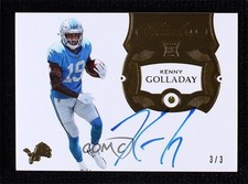 2017 Panini Flawless Canary Yellow Diamond /3 Kenny Golladay #150 Rookie Auto RC