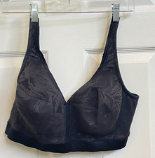 PLAYTEX 18 HOUR BLACK SZ 40DDD WIRE FREE BRA SUPER SOFT COOL 4-WAY SUPPORT 4690