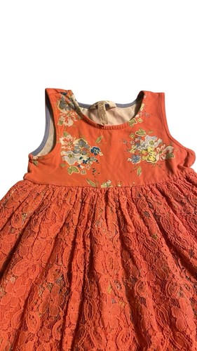 Matilda Jane orange lace bouquets 4 Layla floral girls sleeveless dress. Size 4. - Picture 3 of 10