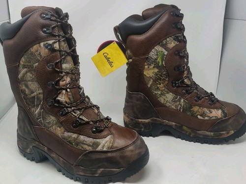 NEW CABELAS INFERNO Men's Dry-Plus Insulated Waterproof Camo Hunting Boots 12D - Picture 2 of 11