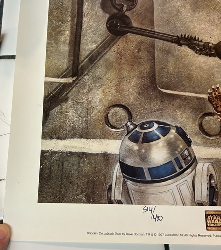 DAVE DORMAN Star Wars Druck "KNOCKIN' ON JABBA’S DOOR" signiert/nummeriert 14x11" - Bild 4 von 5