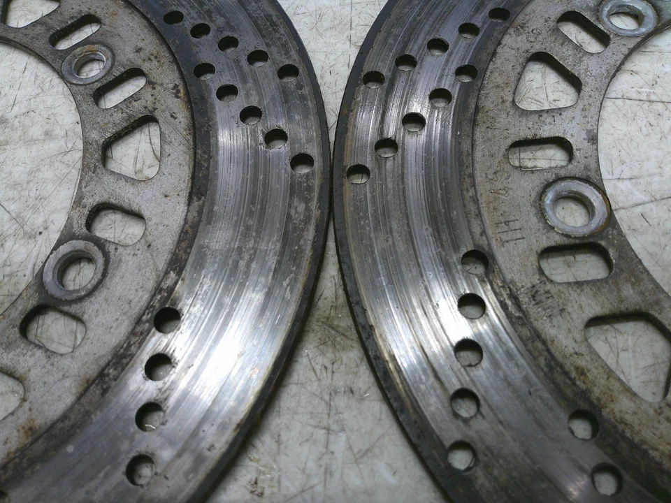 Rotores de disco de freno delantero izquierdo derecho Kawasaki Ninja 900 GPZ900R ZX900A 1984-1986 Foto 4 de 4