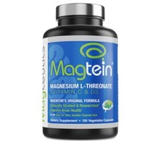 Magtein Original Inventors Brain Formula, Magnesium L-Threonate, 120 veg caps