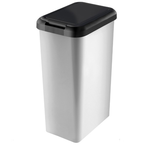 45l tontarelli rectangle touch top bin waste rubbish kitchen office bin - Picture 20 of 22