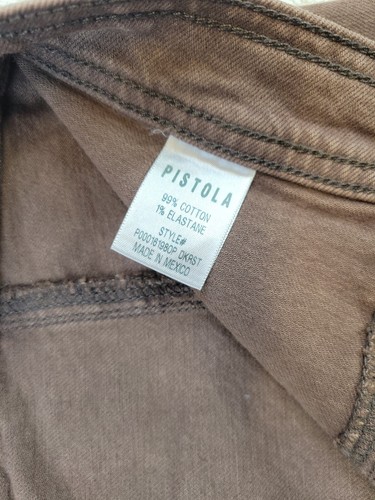 Pistola High Rise Wide-Leg Penny Seamed Jeans Brown Size 28 Womens - Picture 8 of 14