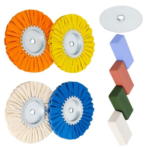 8'' Airway Buffing Wheel Kit - 9 Pcs Metal Polishing Set for Angle Grinders - Picture 3 of 8
