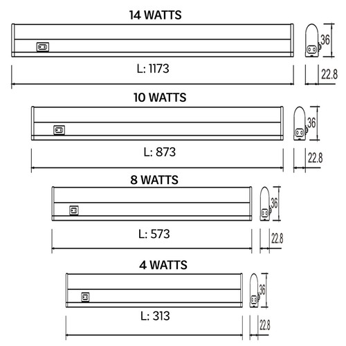 LED Küche Untereinheit Schrank Beleuchtung verknüpfbar CCT - 4/8/10/14 Watt - Bild 10 von 11