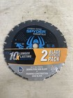 Spyder Tarantula (2) Pack 6 1/2 in Carbide Steel Circular Saw Blade 24 Tooth 10X