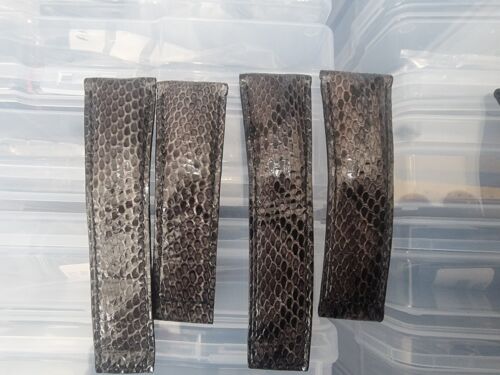New TAG Heuer black grey snake python leather Monaco diamond strap 22mm FC6216 - Picture 18 of 24