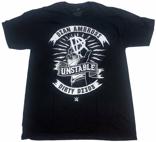 Dean Ambrose Unstable Dirty Deeds WWE Wrestling Mens T-Shirt (Black) - Bild 1 von 2