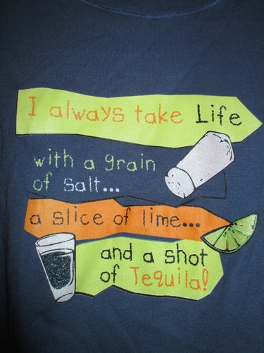 Neu ohne Etikett M Senor Frösche blaues T-Shirt TAKE LIFE Schuss Tequila Scheibe Limettenkorn Salz MEX - Bild 6 von 9