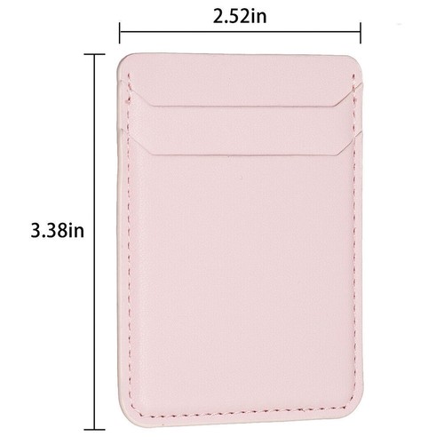Leather Credit Card Wallet Holder Stick-On Cell Phone Universal Adhesive Pocket - Bild 12 von 26