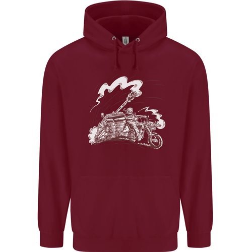 An Army Biker With Tank Skull Motorcycle Childrens Kids Hoodie - Picture 75 of 88