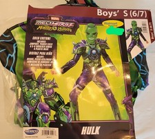 Marvel Mech Strike HULK Halloween Costume Boys Jumpsuit Armor Mask Sz 6/7 Small