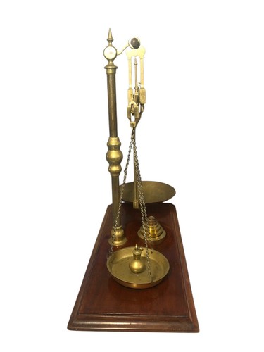 Gardner Of London antike Waage Messing und Mahagoni Waage mit Gewichten selten - Bild 16 von 16