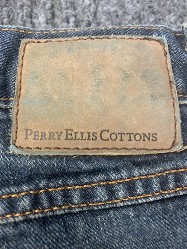 Perry Ellis Jeans Mens Size 38X32 Blue Straight Leg Denim Pants - Picture 2 of 10
