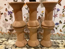 Vintage antique wooden 2-1/2” x 1-1/2” Spools Lot of 6 empty thread bobbin