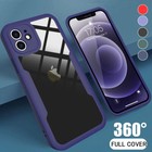 360 Case iPhone 15 14 Pro Max 12 13 11 7 8 XR Full Body Shockproof Clear Cover