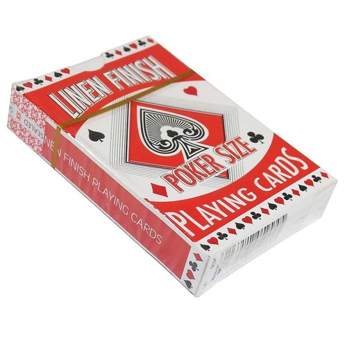 SET 2 PLAYING CARD DECK HIGH QUALITY LINEN FINISHED POKER SIZE CASINO BLACK JACK - Picture 4 of 5
