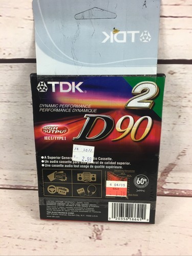 TDK 2 D90 Blank Audio Cassestte Tapes Sealed High Output.  - Picture 6 of 12