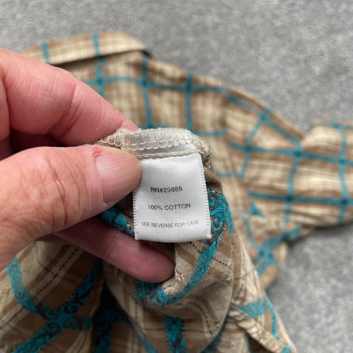 Pendleton Shirt Adult Medium Beige Teal Embroidered Western Button Up Ladies - Picture 6 of 8