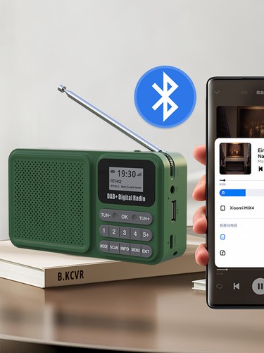 DAB+FM Radio Bluetooth TF RECUSB MP3 LCD Digital Player Portable Radio for 3.5mm - Picture 5 of 14