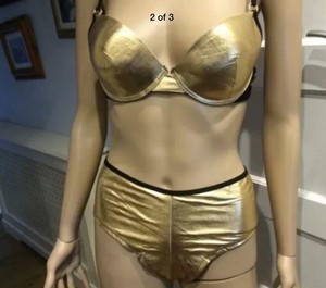 metallic gold bra