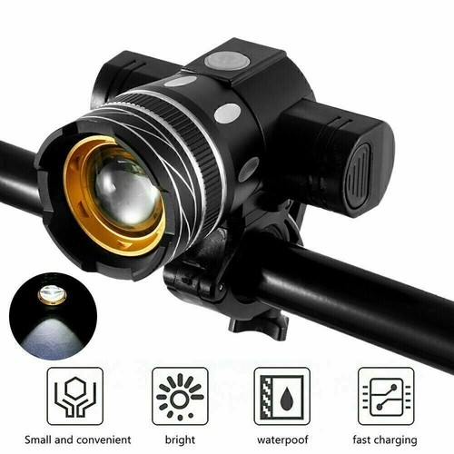 Bright Bike Light LED USB Back Front Headlight Rechargable Bicycle Waterproof AU - Picture 2 of 8