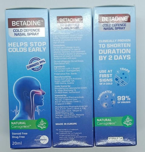BETADINE Cold Defence Nasal Spray Traps And Eliminates 99% Of Viruses 20ml - Picture 6 of 8