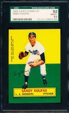 1964 TOPPS STAND-UP BASEBALL SANDY KOUFAX SGC 92 NM-MT+ 8.5 HOF DODGERS